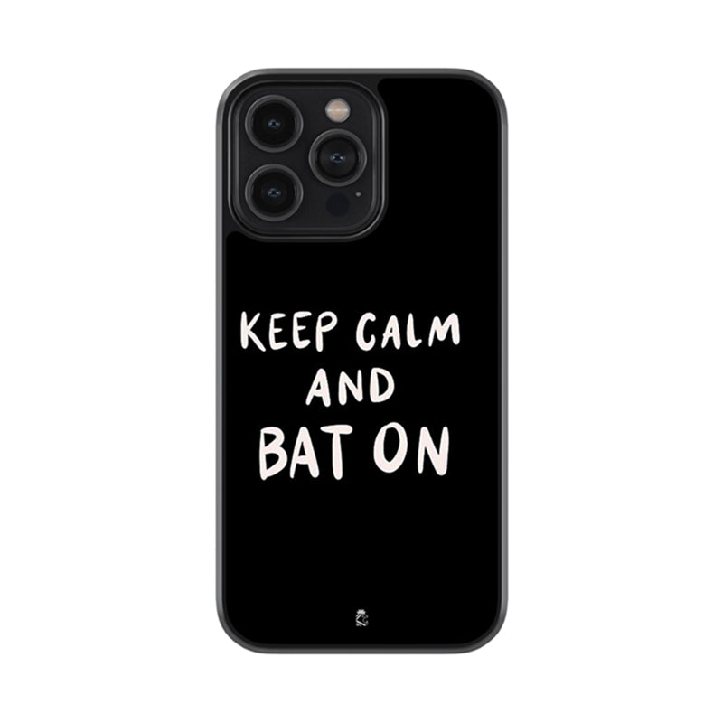 Keep Calm And Bat On Glossy Metal Case