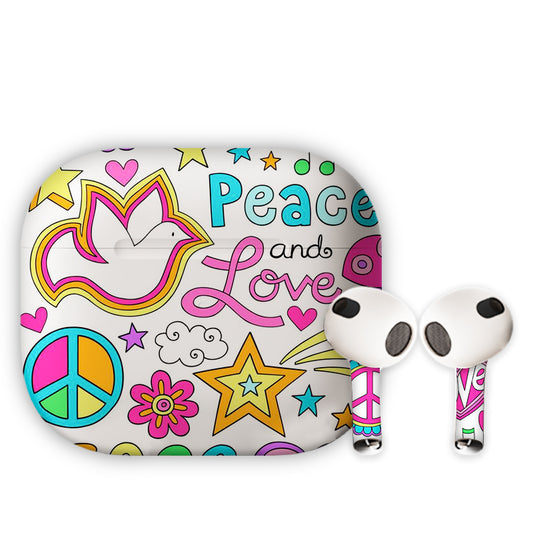 Peace and Love Earbuds Skin