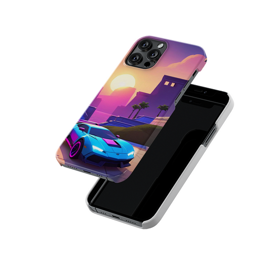 Sunset & Supercar Slim Hard Case