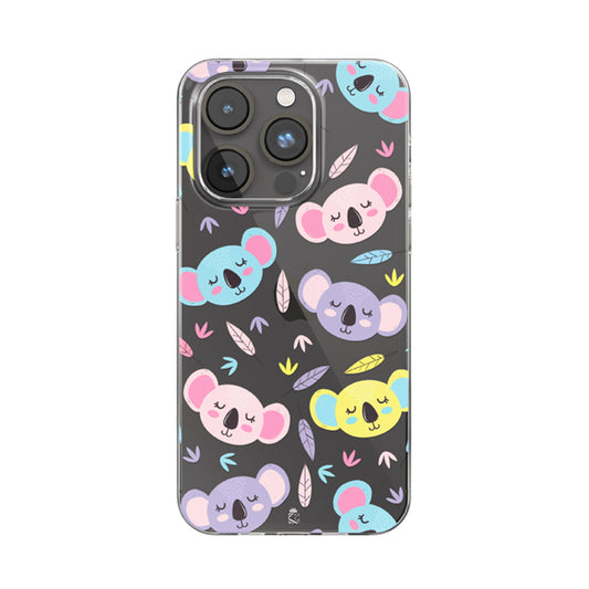 Cute Sloths Clear Silicone Case