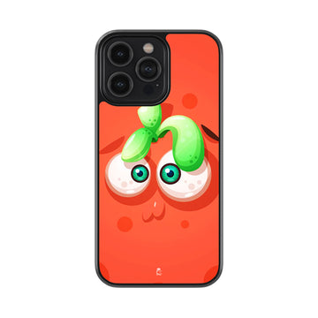 Cute Tomato Face Glossy Metal Case
