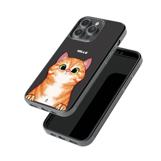 Hello It's Puss Glossy Metal Case