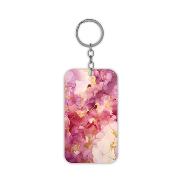 Pink Marbles Keychain