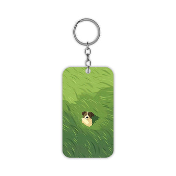 Happy Dog Keychain