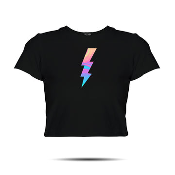 Thunder Holographic Reflective Women's Cropped Top
