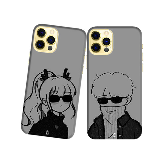 Attitude Couple Slim Hard Couple Phone Case