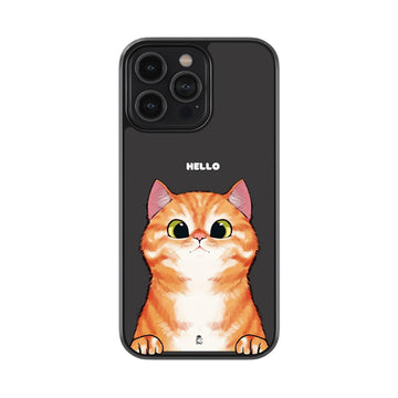 Hello It's Puss Glossy Metal Case