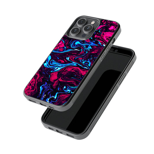 Bluish Plum Fluid Liquid Design Glossy Metal Case