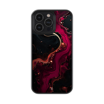 Magenta Waves Marble Glossy Metal Case