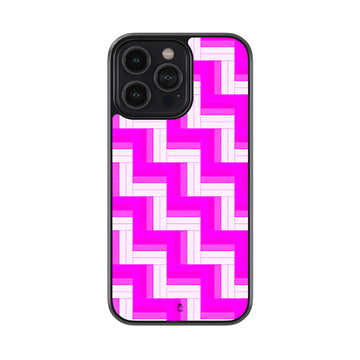 Purple Steps Pattern Glossy Metal Case