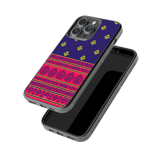 Kanchipuram Pattu Glossy Metal Phone Case