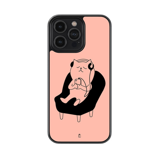 Music Cat Glossy Metal Case