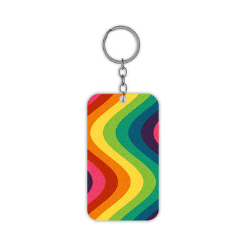 Rainbow Swirls Keychain