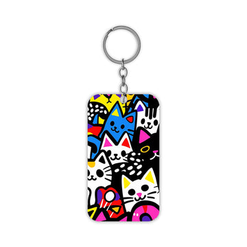 Cat Family Keychain