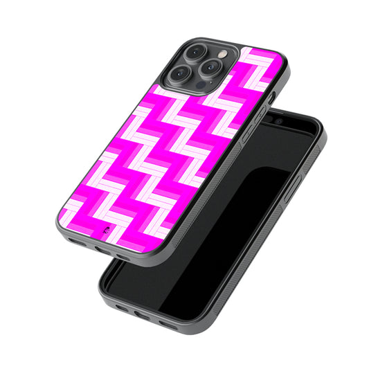 Purple Steps Pattern Glossy Metal Case