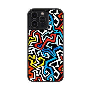 Doodle Of Abstract Glossy Metal Case