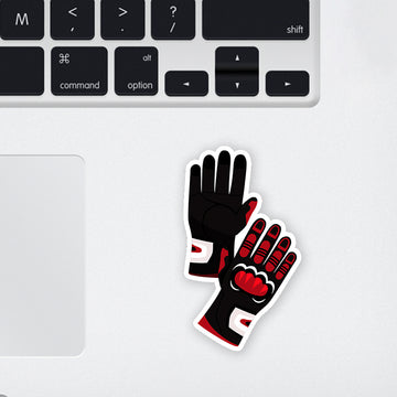 Riding Glove Laptop Sticker