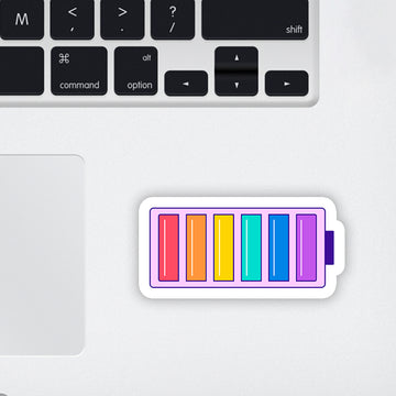 Fully Charged Mind Laptop Sticker