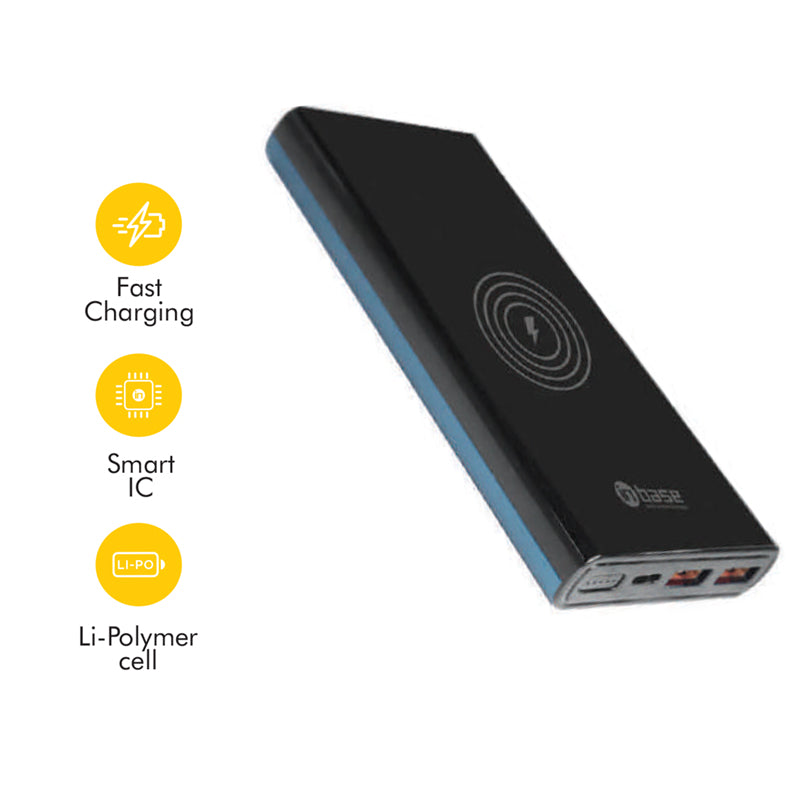 Base Power Bank In-Base Style Power Bank | 10000 MAH | 15W | Wireless | Fast Charging
