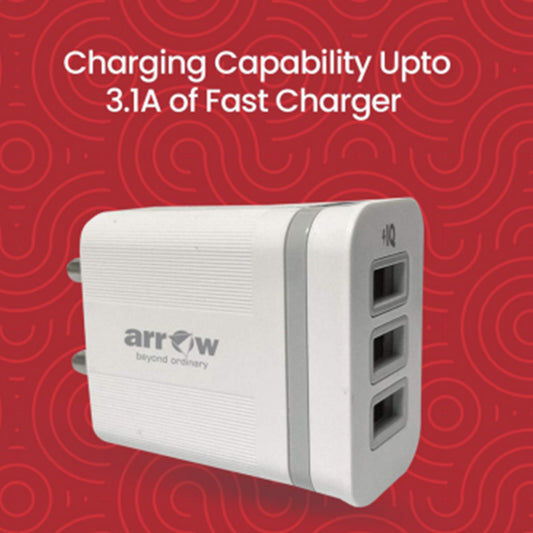 Arrow Trio USB 3.1A Fast Charger