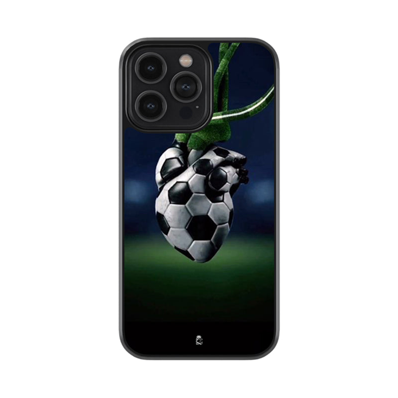Football Heart Glossy Metal Case