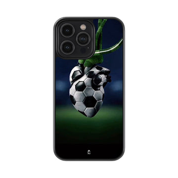 Football Heart Glossy Metal Case