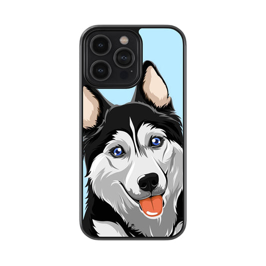 Cute Husky Glossy Metal Case