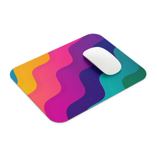 Colourful Waves Mouse Pad