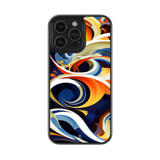 Colourful Waves Glossy Metal Case