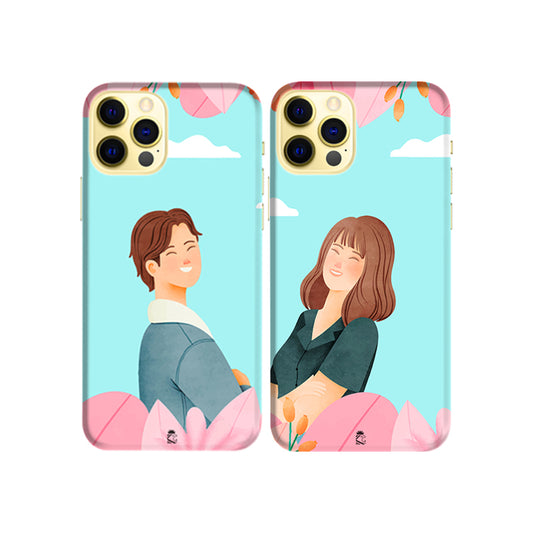 Together Being Happy  Slim Hard Couple Phone Case