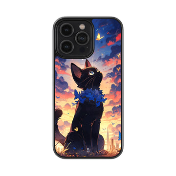 Kitty Cat Gaze At The Skies Glossy Metal Case