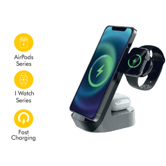 3 in 1 Wireless Charging Station | Fast Charging | Wireless