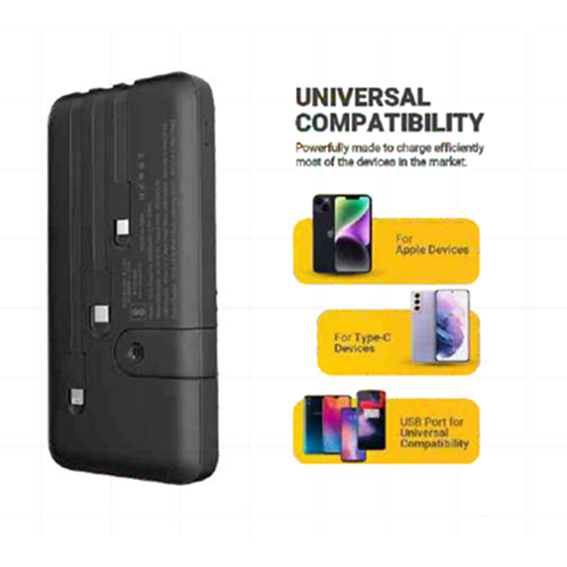 Base Power Bank 3 in 1 In-Base Power Bank | 20000 MAH | 12W Fast Charging | in Built C