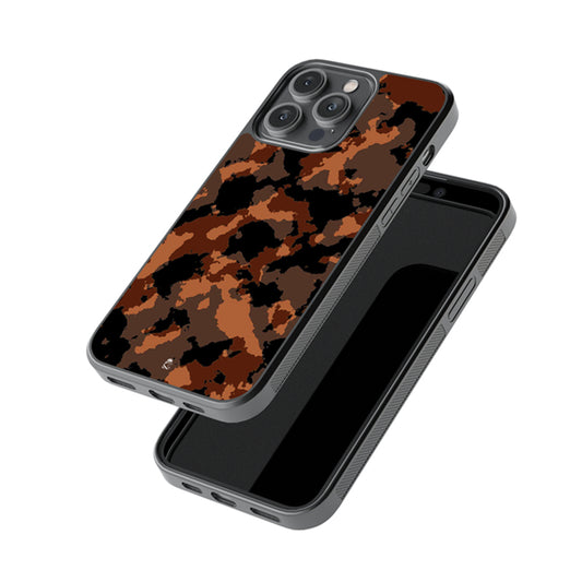 Dark Brown Camo Glossy Metal Case