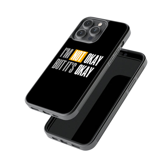 I'm Not Okay Glossy Metal Case