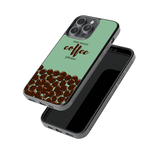 One More Coffee Please Glossy Metal Case