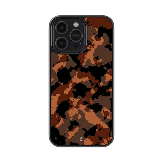Dark Brown Camo Glossy Metal Case