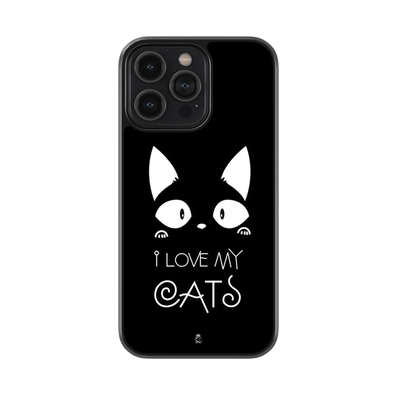 I Love my Cats Glossy Metal Case