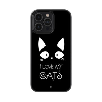 I Love my Cats Glossy Metal Case