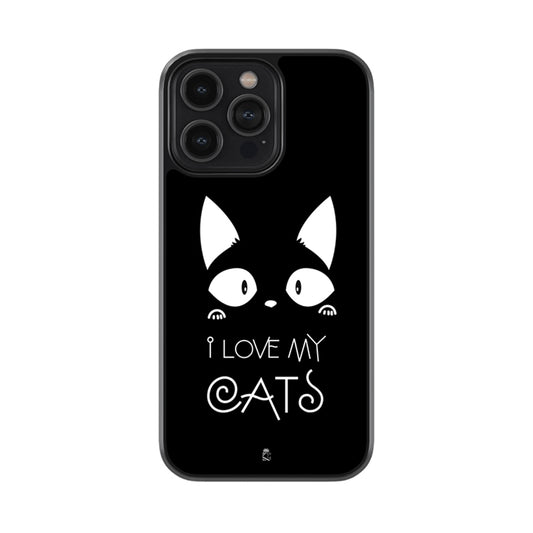 I Love my Cats Glossy Metal Case