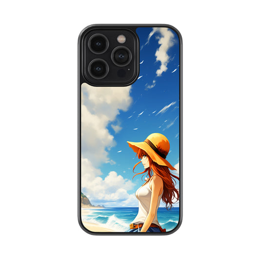 Nami Waiting For Luffy Glossy Metal Case