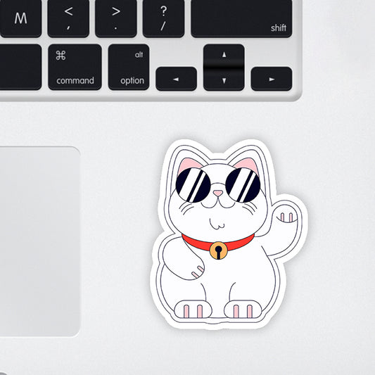 Crazy Meow Laptop Sticker