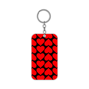 Red Hearts Keychain