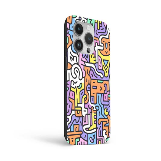 Colourful Scribble Flexible Soft Silicone Case
