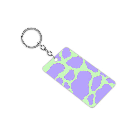 Purple Moo Keychain