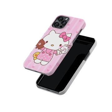 Kitty with Dolls Slim Hard Case