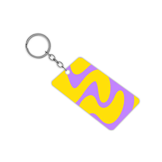 Yellow Swirl Keychain