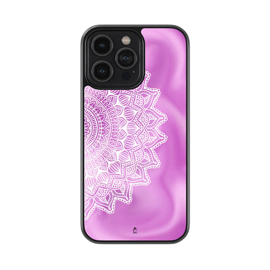 Purple Chrome Mandala Glossy Metal Case