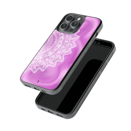 Purple Chrome Mandala Glossy Metal Case