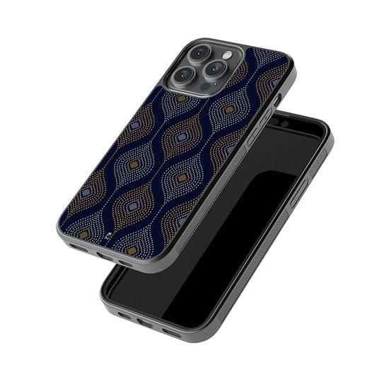 Ornamental Bandhani Saree Glossy Metal Phone Case